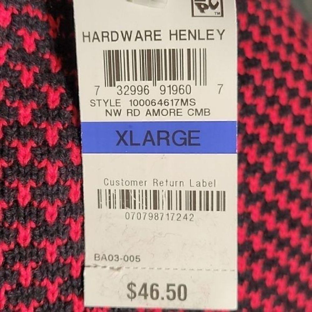 Karen Scott Hardware Henley Cotton Sweater Sz XL - Picture 12 of 13